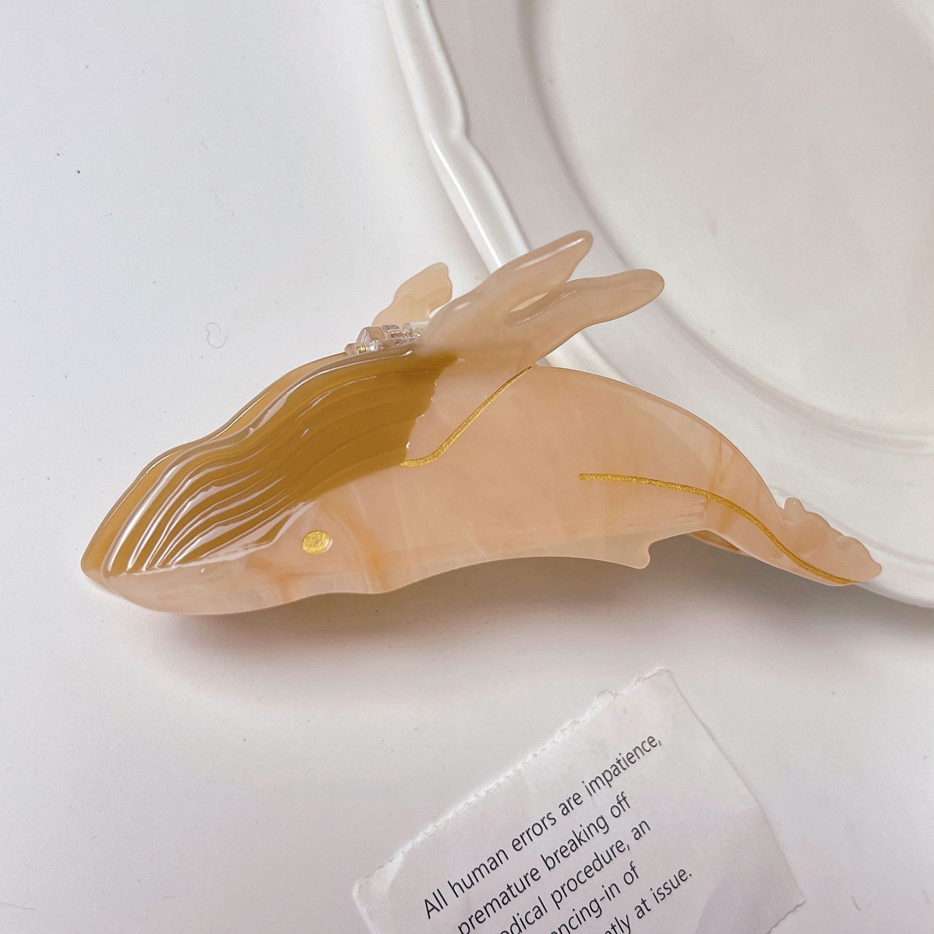 

Заколки для волос в виде когтей синего кита из ацетата для женщин, популярные заколки для волос в виде животных, милые заколки для волос в виде когтей морских существ, вилка для волос