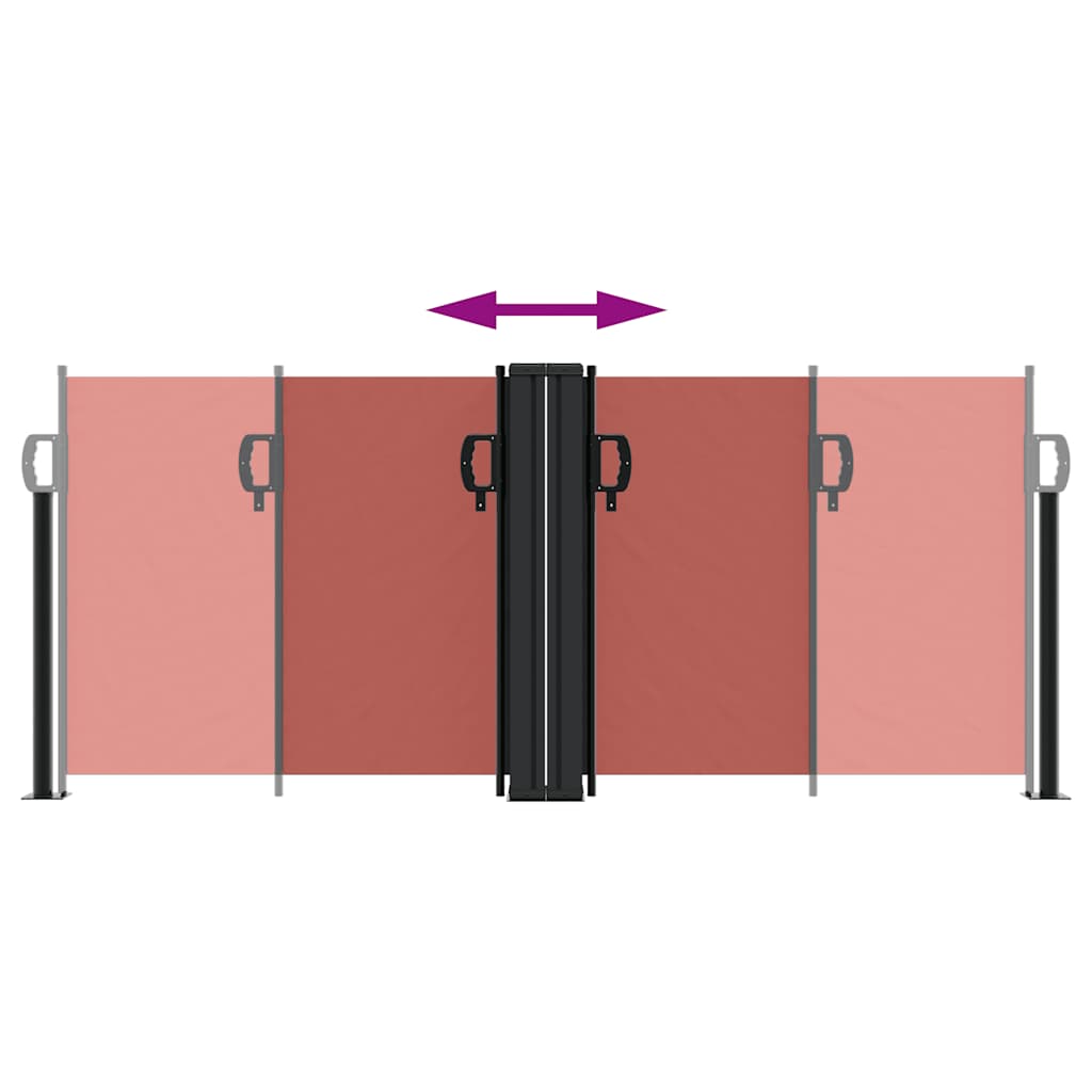 Retractable Side Awning Terracotta Red 100 X 600 Cm