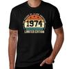 Vintage 1974 Birthday Gift Idea Classic Retro 50th Bday Tshirt Plus Size Summer Casual Tshirt
