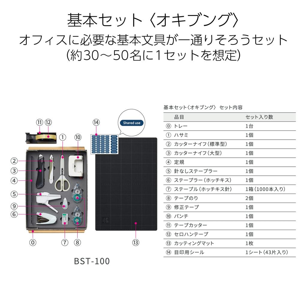 Set di cancelleria KOKUYO Set base Okibungu BST-100