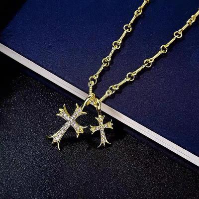 Hip Hop Nightclub Cross Necklace Handmade Retro Vintage Vintage Necklace