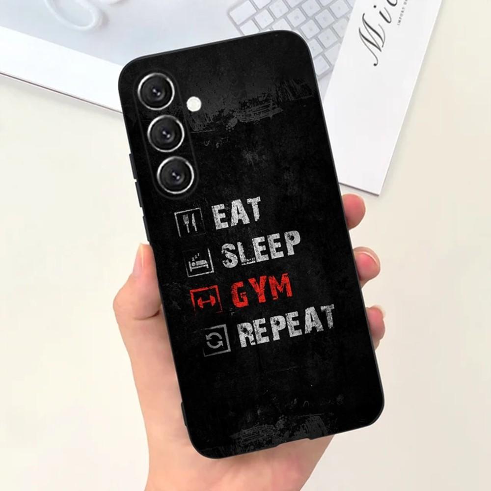 

Bodybuilding Gym Fitness Phone Case Phone Case For Samsung S25,S24,S21,S22,S23,S30,Ultra,S20,Plus,Fe,Lite,Note,10,5G Black Cover Samsung S205G