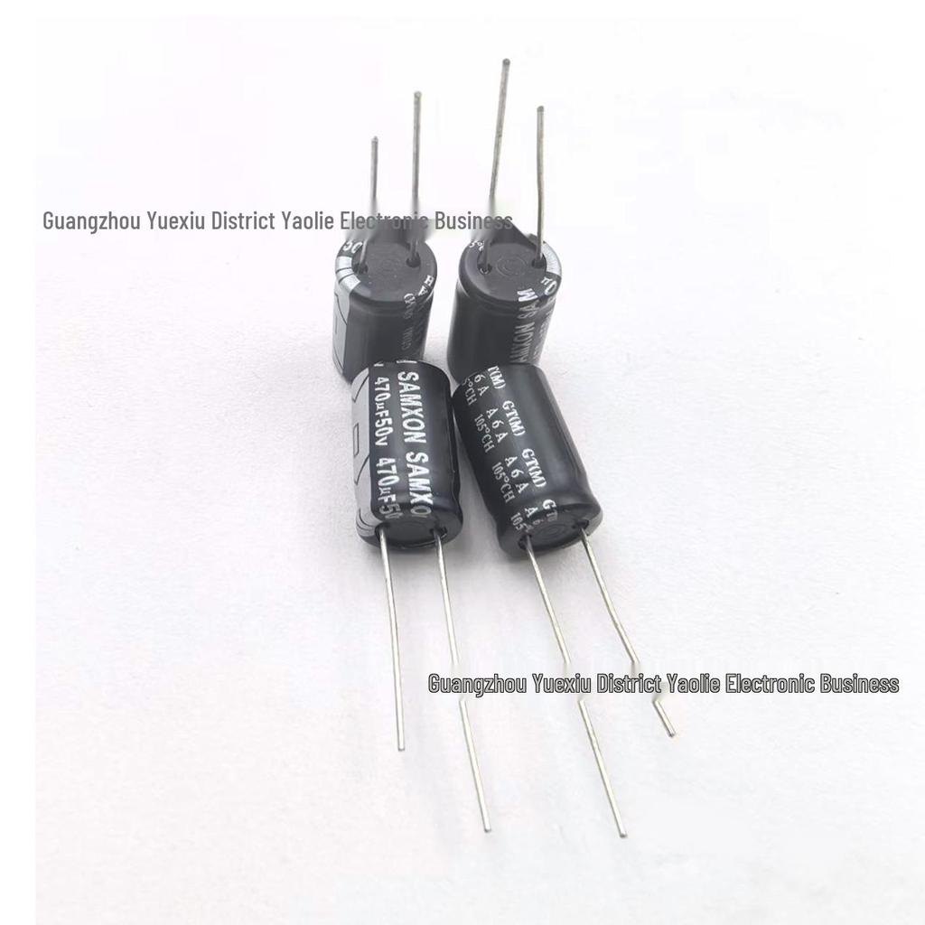 50V 470uF Electrolytic Capacitor 10×16mm SAMXON Filtering Audio Component