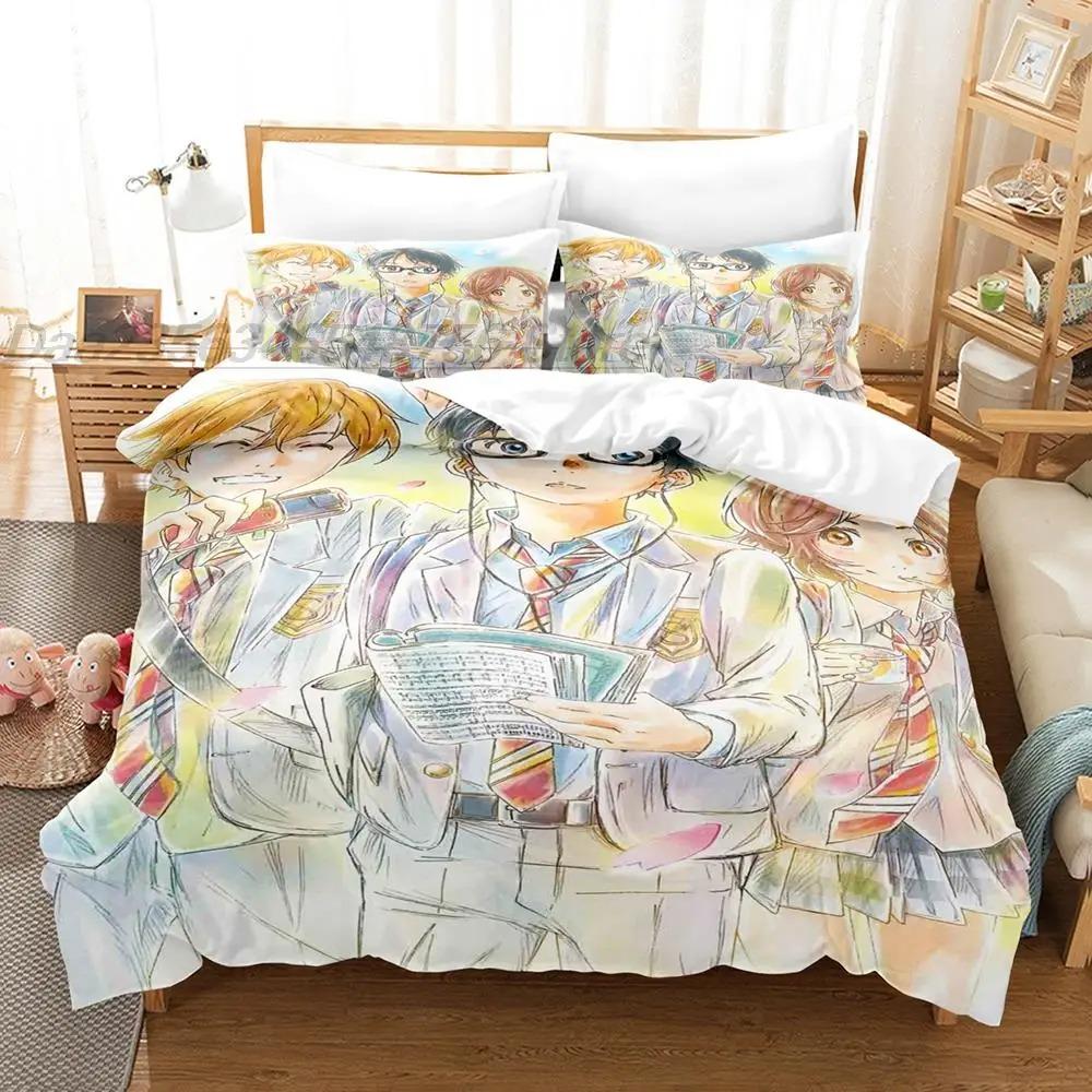 Your Lie In April Bettwäscheset Einzelbett Twin Full Queen King Size Bettset Teenager Schlafzimmer Bettbezugsets 3D roupa de cama ca
