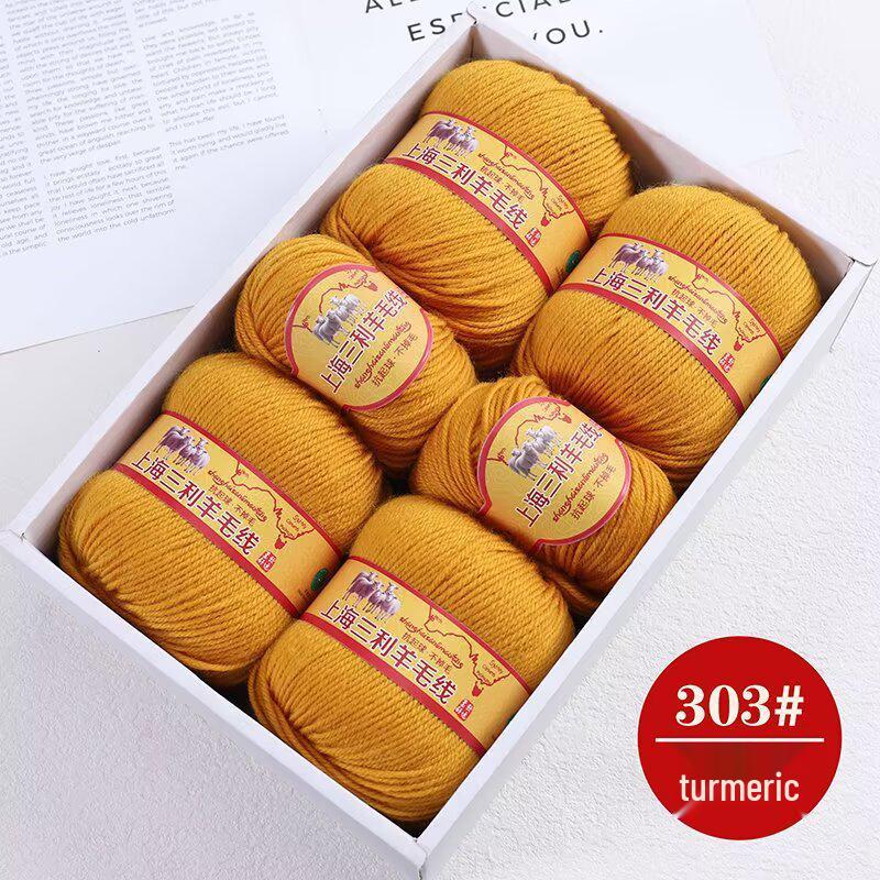 Premium Medium Thick Pure Goat Wool Yarn Balls for Handmade DIY Scarves