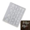Nail Art Moulds Silicone Template Nail Designing Tool Lock Key Theme Silicone Handmade Molds for Manicure Creation