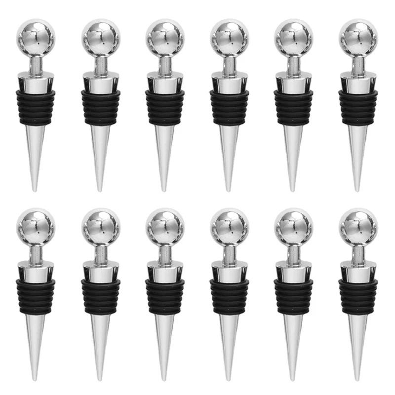 1/5/12pcs Plastic Bottle Stopper Wine Storage Twist Cap Plug Reusable Vacuum Sealed Bottle Cap Champagne Stopper Gifts Bar Tool