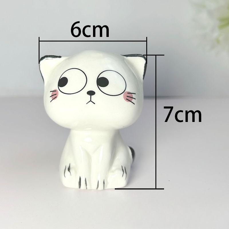 1 Stück Keramik-Blumentopf Mini Cartoon Katze Niedliche Pflanze Schreibtisch-Dekoration Topfpflanze Topf DIY Dekorieren Wissenschaftliche Bildung Schulgeschenke