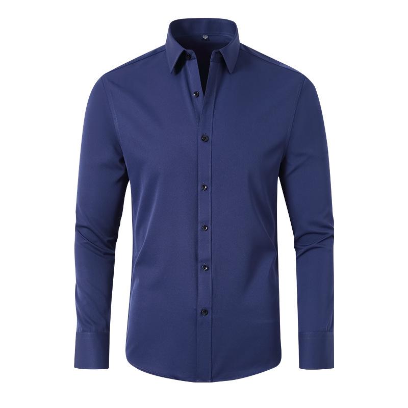 Men's Slim Fit Stretch Muscle Shirt – Anti-Wrinkle, No Ironing Required