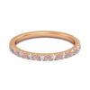 Pink Topaz Eternity Band Women Wedding Ring  - 925 Sterling Silver Rose Gold Vermeil