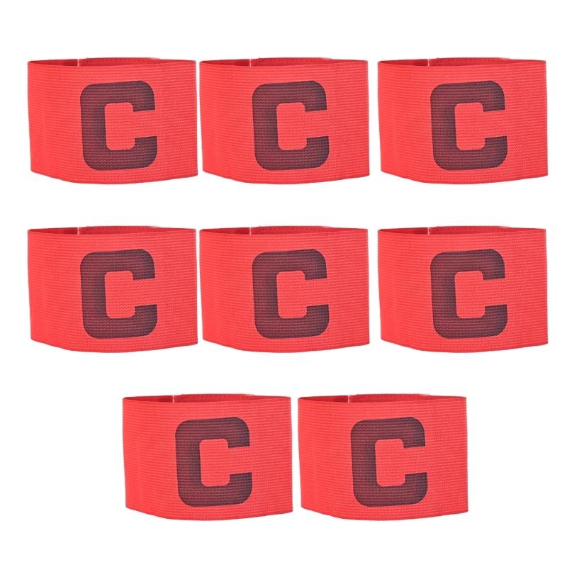 8 Pezzi Fascia da Capitano Elastica Regolabile, Fasce per Giocatori di Pallacanestro, Fasce da Capitano per Giocatori di Calcio per Adulti e Giovani