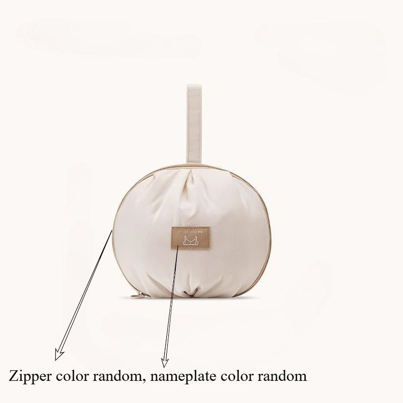 

Элегантная бежевая сумка-органайзер 3-в-1 для нижнего белья и носков - Прочный полиэстеровый дорожный чехол для хранения с застежкой-молнией, Ручная стирка