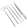 5pcs Teeth Cleaning Tools Stainless Steel Tooth Tartar Scraper Oral Care Tool with 2 Mouth Mirror 2