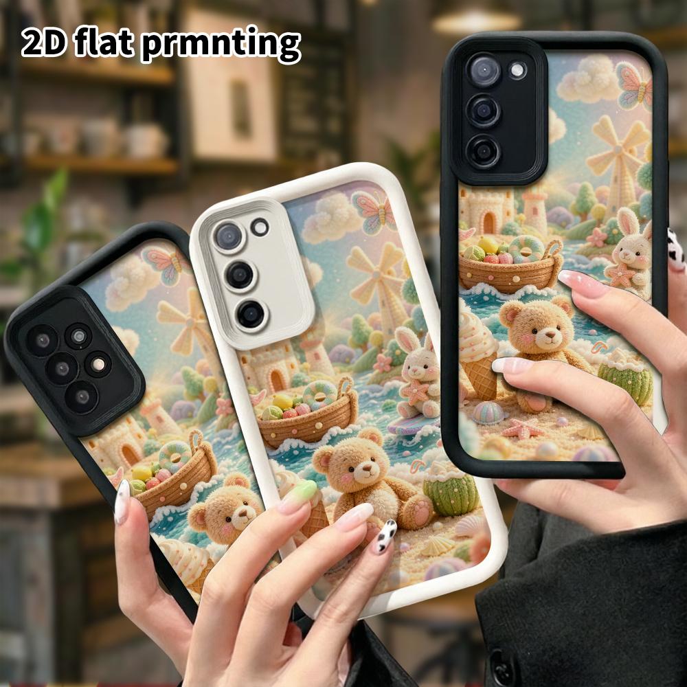 Phone case: 2D flat, suitable for Samsung Galaxy A34 A35 M05 M06 S20 S22 S21 FE Plus 5G protective cases, seaside vacation island, perfect Christmas a