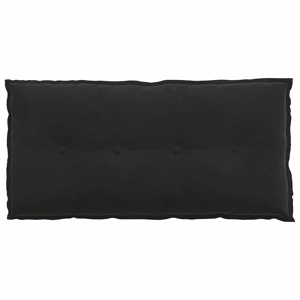 Back Cushion Black 100 x 50 cm Cord Fabric