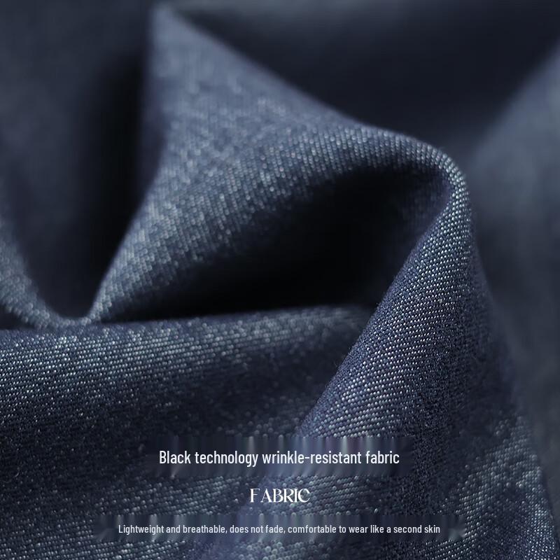 VICTORIA&VERA Women's Wrinkle-Resistant Faux-Denim Flowy Pants