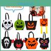 Bolsa de Doce de Feltro para Festa Maluca de Halloween Estilo Bandeira do Vento do Diabo Bolsa Tote Morcego 3D