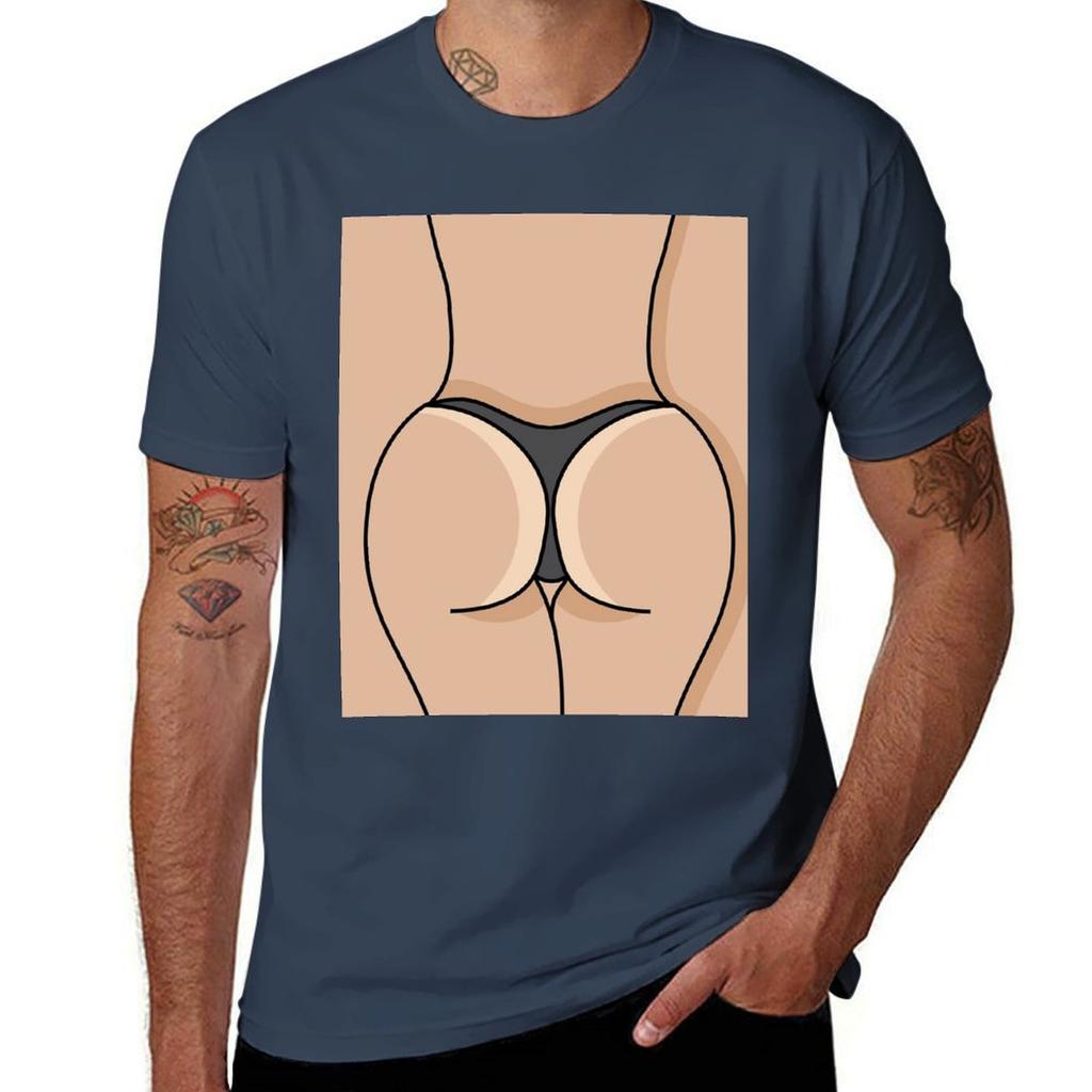 Sexy Unisex Booty Tshirt Simple Casual Short Sleeve Tee