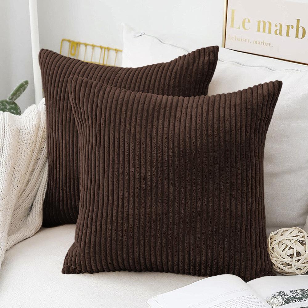 Mjuk Plysch Flanell Kuddfodral Manchestertyg Kuddfodral 40X40 45X45 50x50cm Fluffigt Soffkuddfodral för Soffa Vardagsrumsinredning
