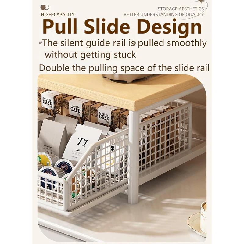 Modern Kitchen Microwave Shelf Organizer- Space-Saving Countertop Storage Rack for Appliances Storage Rack for Stylish Design
