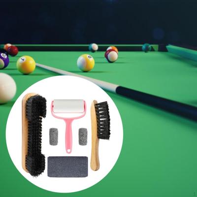 Pool Tisch & Schiene Pinsel 6 Set Billard Reinigung Kit Club Wischen Praktische Klebrige Roller Queue