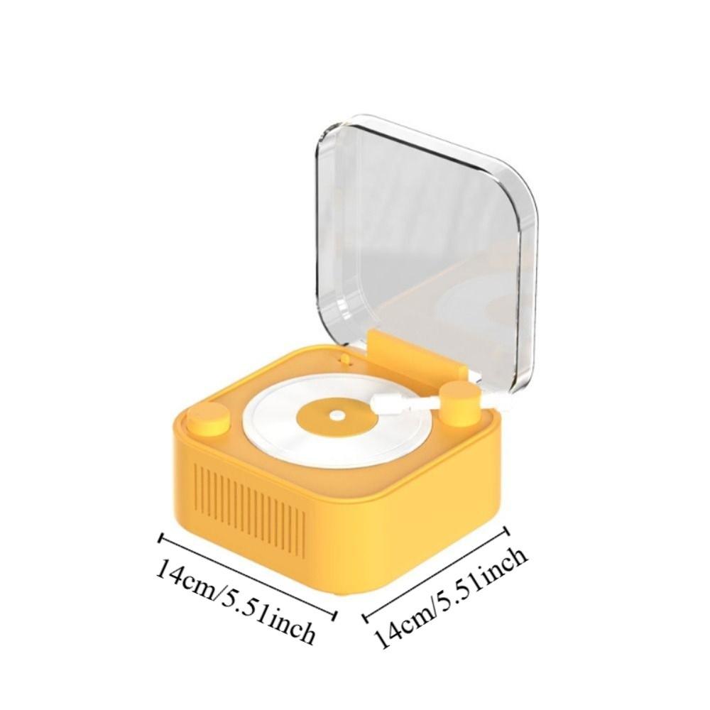 Bluetooth 5.0 Vintage Vinyl Record Speaker Stereo Sound Desktop Alarm Clock Speaker  Vintage Style