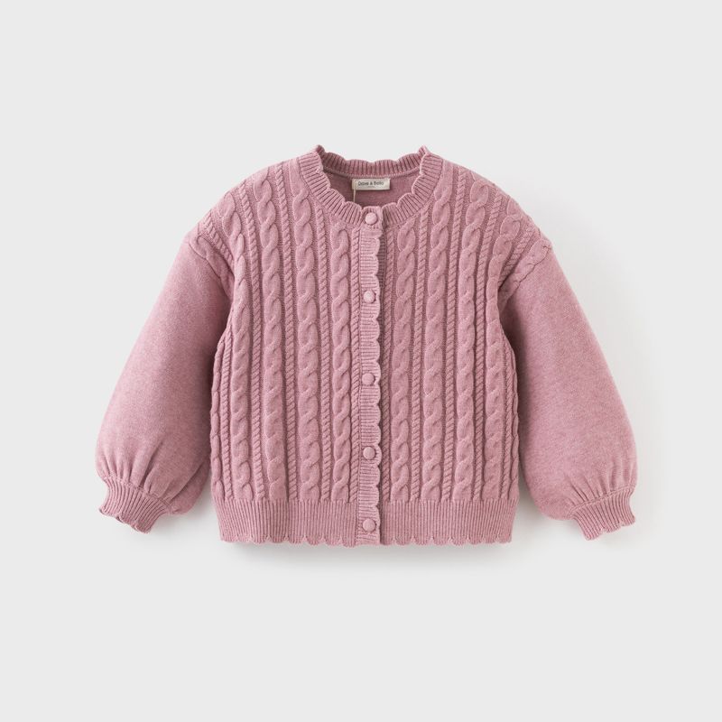 David Bella Kidsren's Sweater Cardigan Girls' Knitwear 2026 Spring New Style Girls' Outwear Tops Kidsren's Clothing for Girls