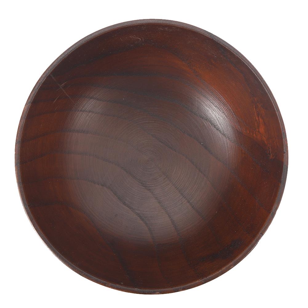 Salade de fruits Nouilles Riz Dîner Bol en bois Ustensiles de cuisine Récipient alimentaire VaisselleGrand 14cm