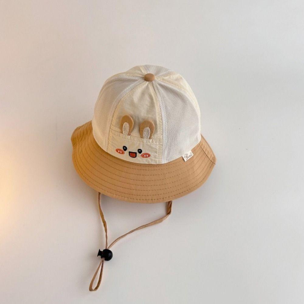 Quick-dry Cartoon Bucket Cap Breathable Children Fisherman Hat Cute Kids Sun Hat  Boys Girls