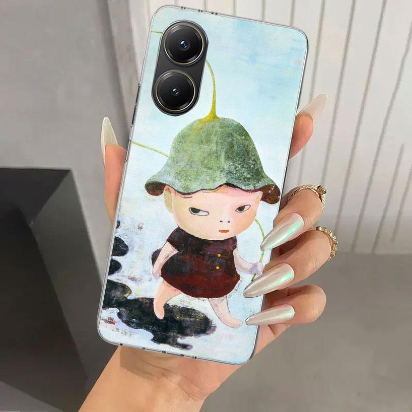 Y-Yoshitomo Nara Phone Case for Xiaomi Poco X5 X6 X7 Pro F7 Ultra M7 Redmi 15 15C 13 13C 12 12C 10 10A 10C 9 9A 9C 9T Shell Poco