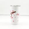 Doppellagige Kirschblüten Edelstahl-Wasserflasche Kaffeebecher Vakuumflasche Thermoskanne
