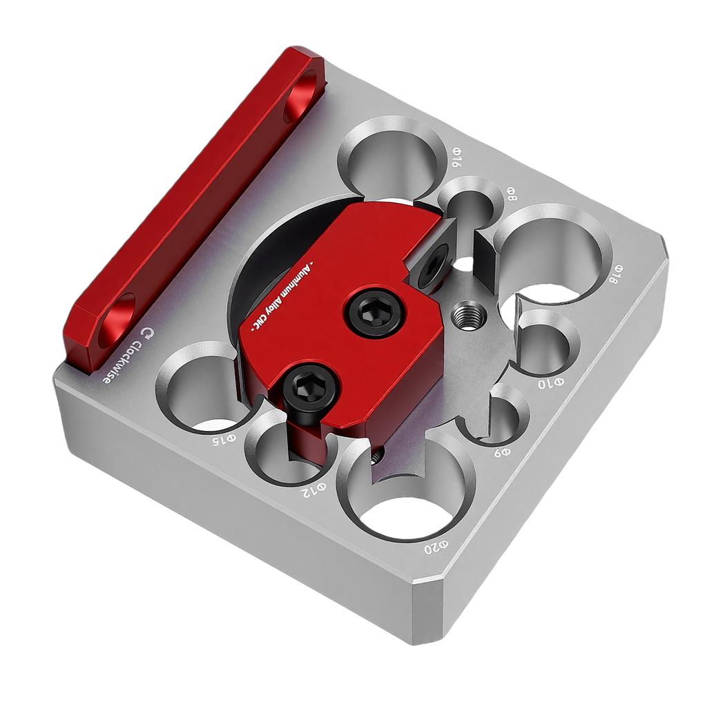 Dowel Maker Jig Kit Metric Adjustable Electric Drill Milling Cylindrical Woodworking Round Rod Auxiliary Tool 8 Holes 8