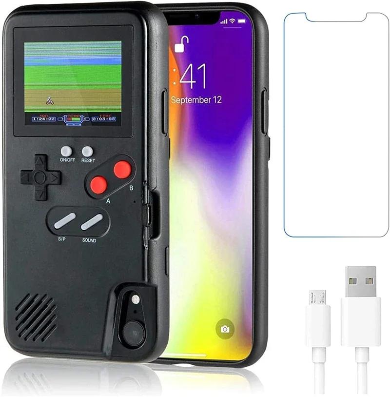 

Чохол для телефону 2 в 1 Gameboy 36 Games для IPhone 13 14 15 16 Pro Max 12 Mini 11 XR X XS 8 7 Plus 15Pro Game Boy Протиударний чохол For iPhone 14 чорний