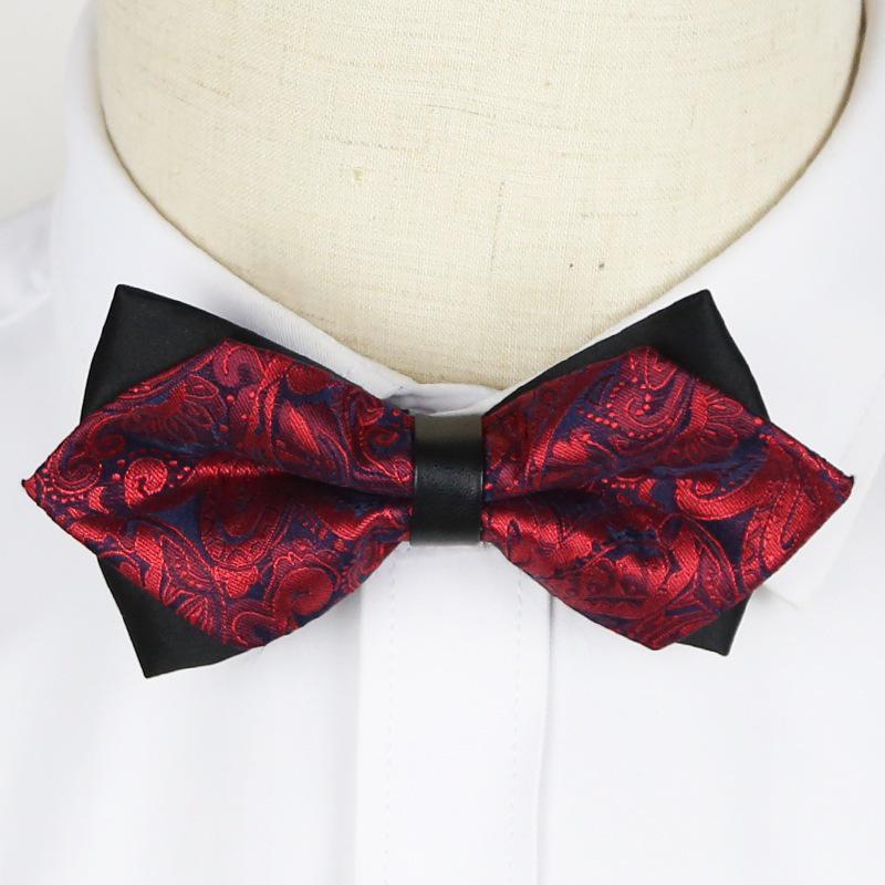 Мужской цветочный галстук-бабочка 2024 - Формальный, Свадебный, Корейский и Британский стиль