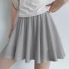 Women Summer Sexy Fashion Loose Ice Silk Mini Skirt High Waist Slim Fit Pleated A-Line Skirt Solid Color Skirt Club Wear
