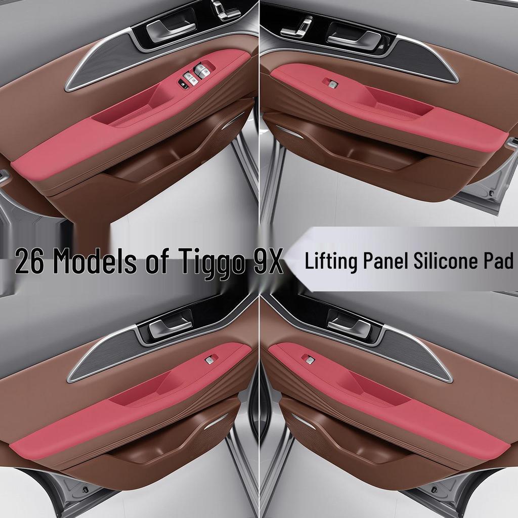 Silicone Console Protective Pad for Chery Tiggo 9X Interior Modification