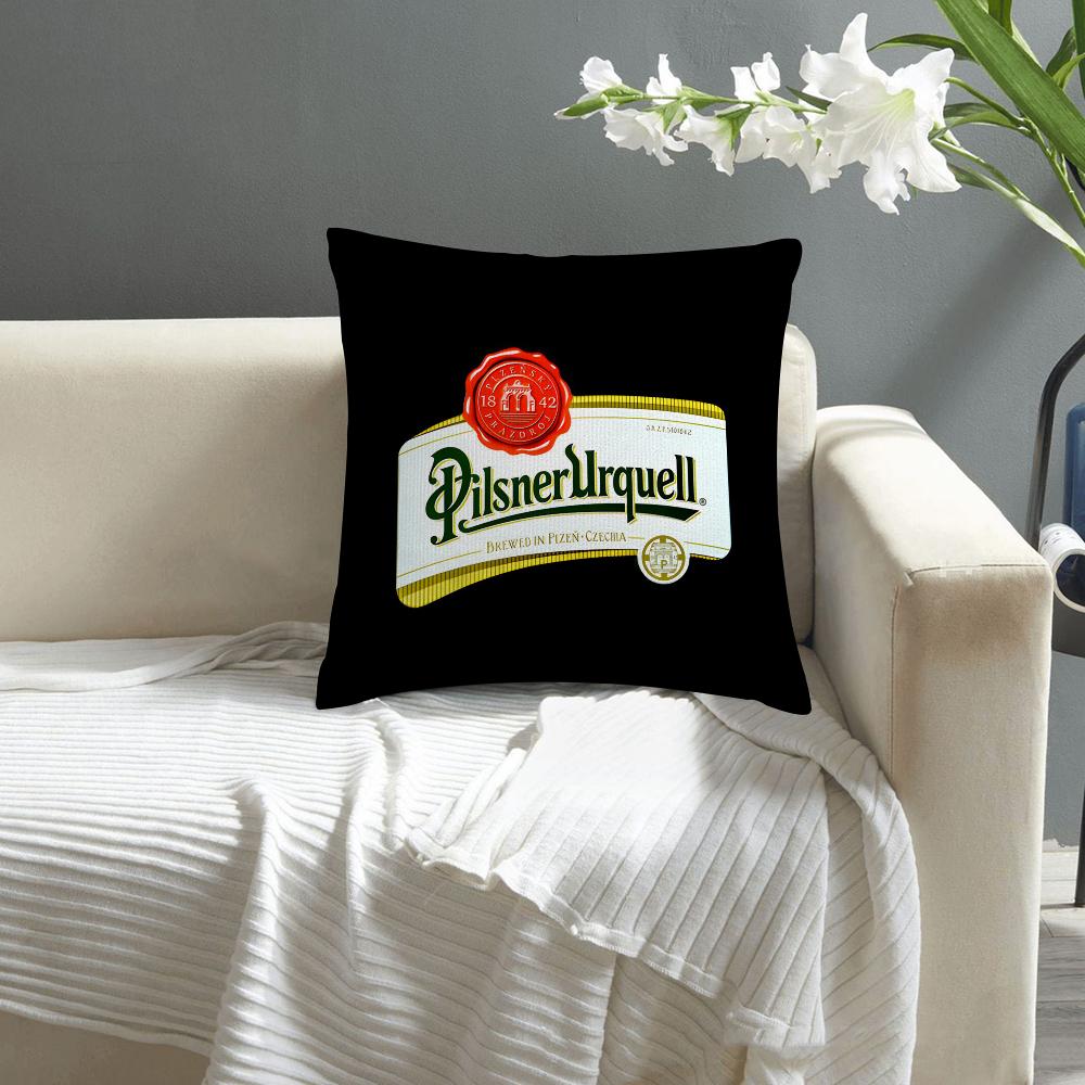 P-Pilsner-U-Urquells Pillow Case Sofa Decorative Home Double-Sided Print Plush Square Throw Pillow Covers Cushion Decor Cover