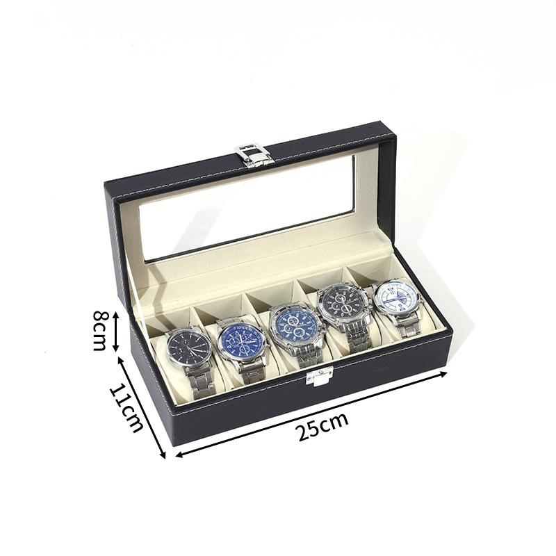 Delesys 2/3/4/5/6/8/9/10/12/20 Slots Household Multi Functional Watch And Jewelry Storage Box Pu Leather Watch Display Case