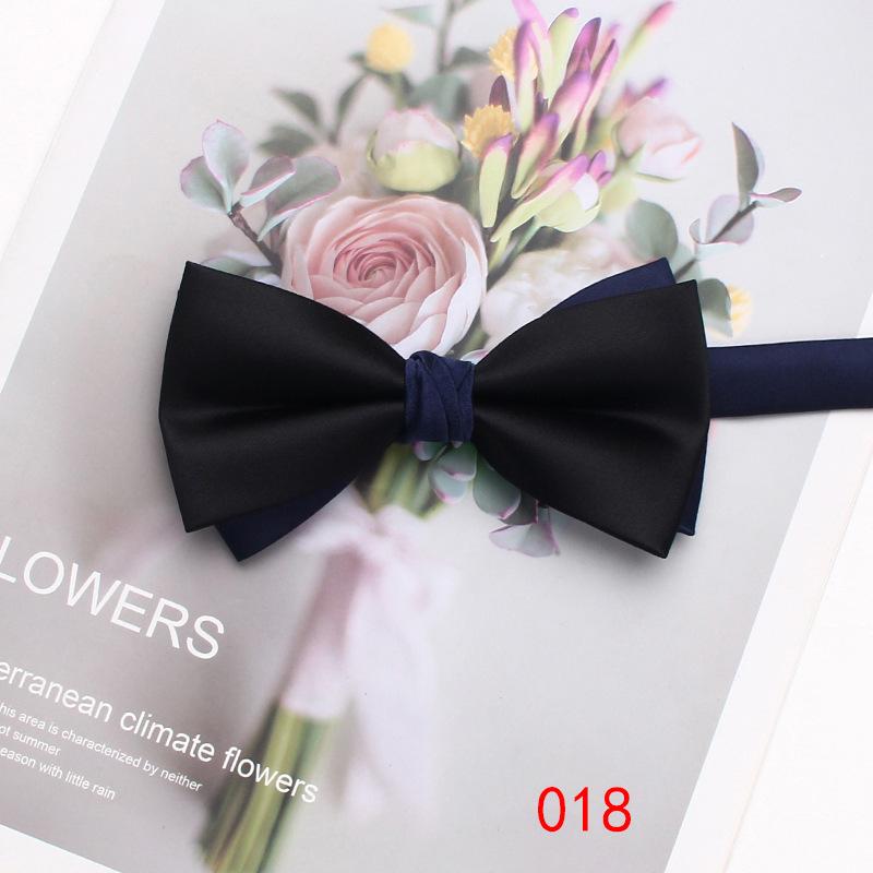 Solid Color Matching Double-Layer Bow Tie Men'S Business British Style Suit Accessories Wedding Bow Tie