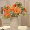 5Pcs Articial Flocking Sunflower Silk Flower Wedding Decor Bridal Bouquet Home Party Dining Table Decoration Flower Arrangement