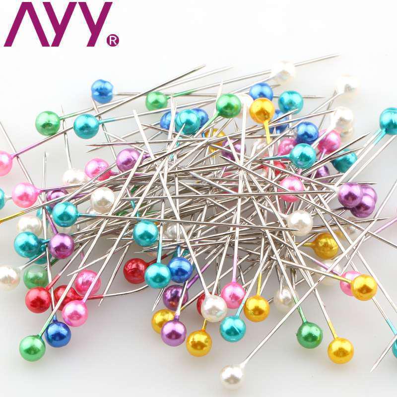 Colorful Pearlescent Head Pins for DIY Crafts and Sewing