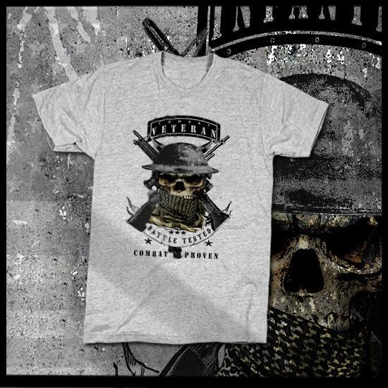 Combat Veteran Army Military Special Forces Airborne Rangers Paratrooper T-shirt 4XL