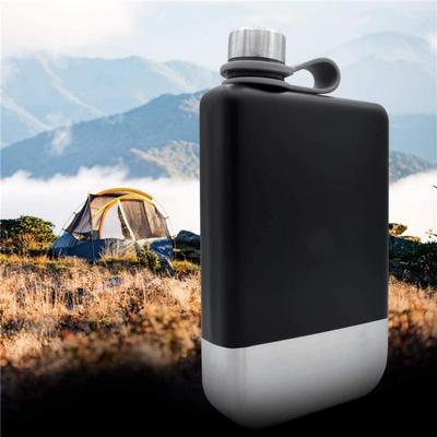 1 Stück Premium Taschenflasche für Whiskey 9oz 304 Edelstahl Taschenflasche mit Trichter Auslaufsicher Camping Whiskey Flasche.