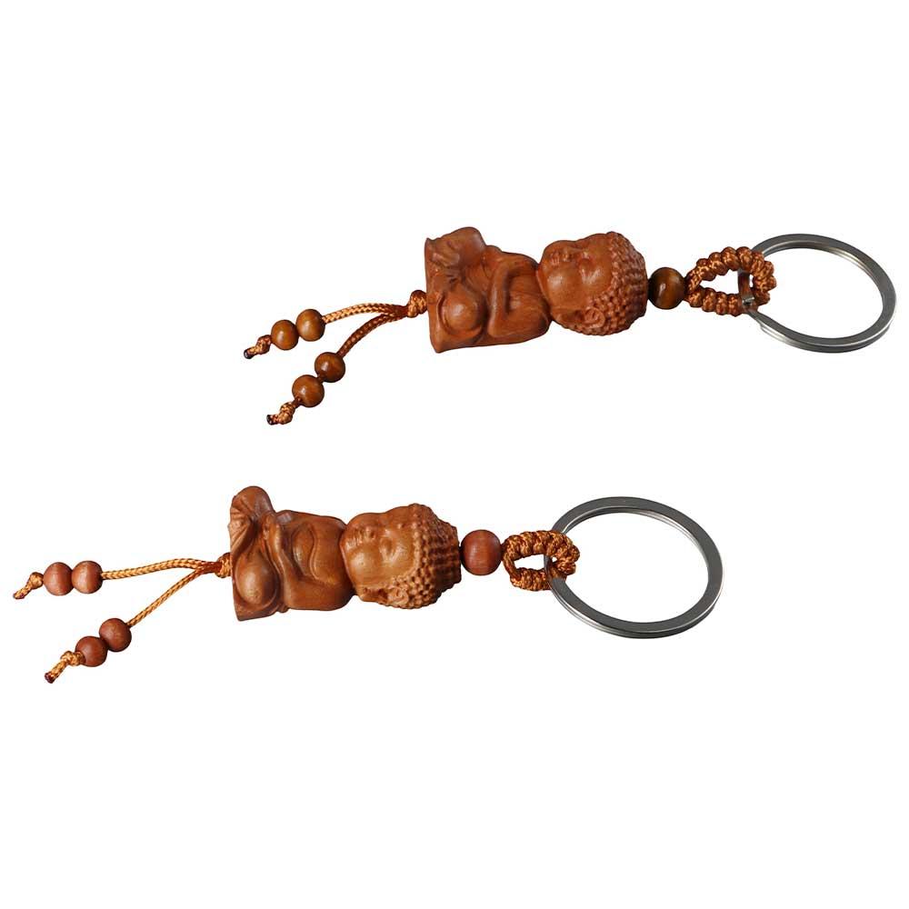 Success Buddhism Buddha Guanyin Engraving Bag Pendant Keychain Keyfob Car Accessories Key Ring