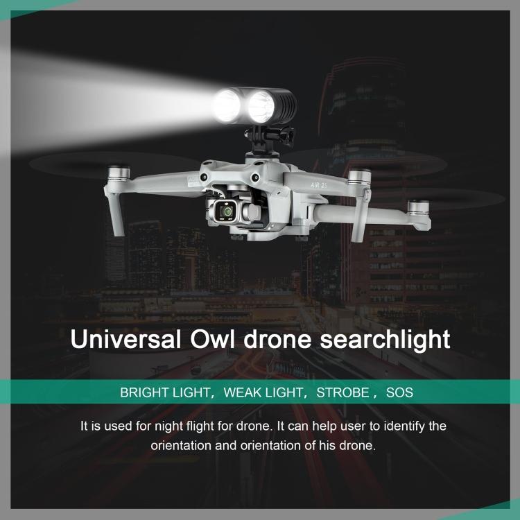 STARTRC Lampada per Volo Notturno Gufo Faro Luce Segnaletica per DJI Mavic 2 / Air 2S / Mini 2 / Mini / FPV (Nero)