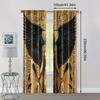 2pcs, Curtains&Window Treatment 2D print with the goddess Isis_ pharaohs and hieroglyphics Polyester (without rod) Festive Use