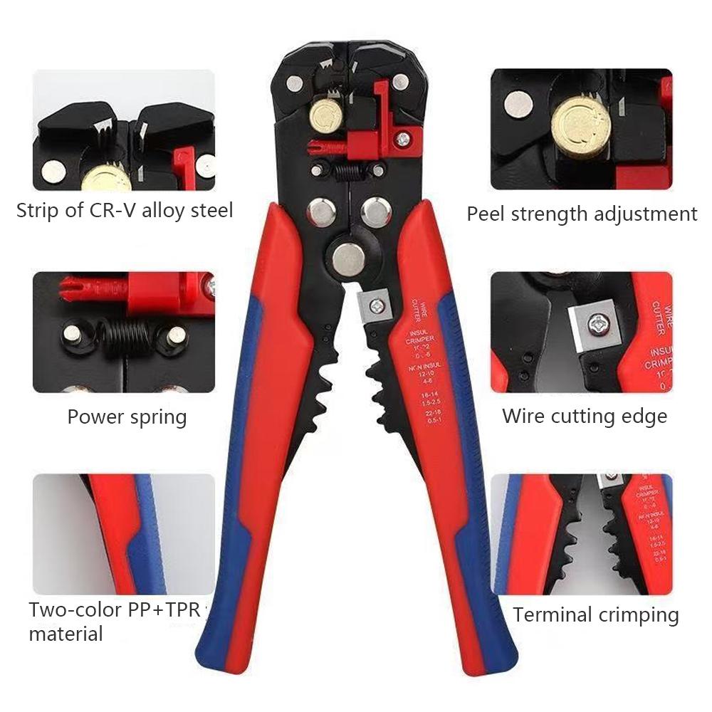 6-4 Gauge Wire Stripper Crimper W/1200 Terminals Car Repair Home Wiring|Industrial Multifunctional Terminal Crimping Pliers