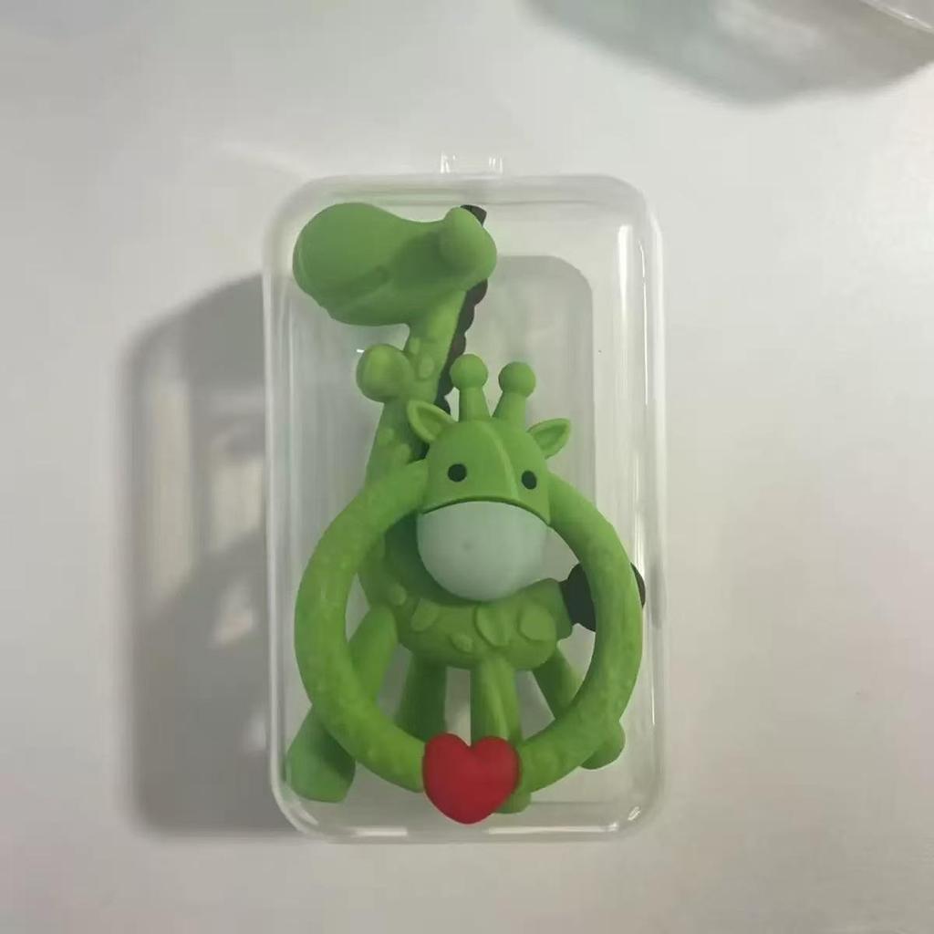 Silicone Baby Teether Set: Giraffe, Round Ring & Little Deer Toys
