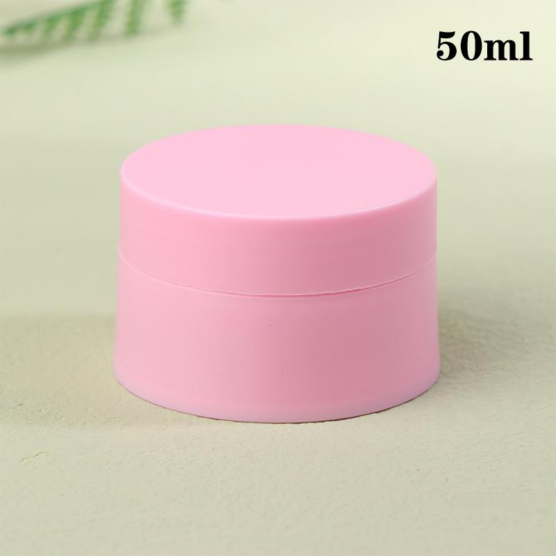 

1 шт. 15 г, 30 г, 50 г, многоразовая банка для крема для лица, лосьона, масла для тела, контейнеры для макияжа, круглые дорожные баночки для теней для век и геля 50g розовый