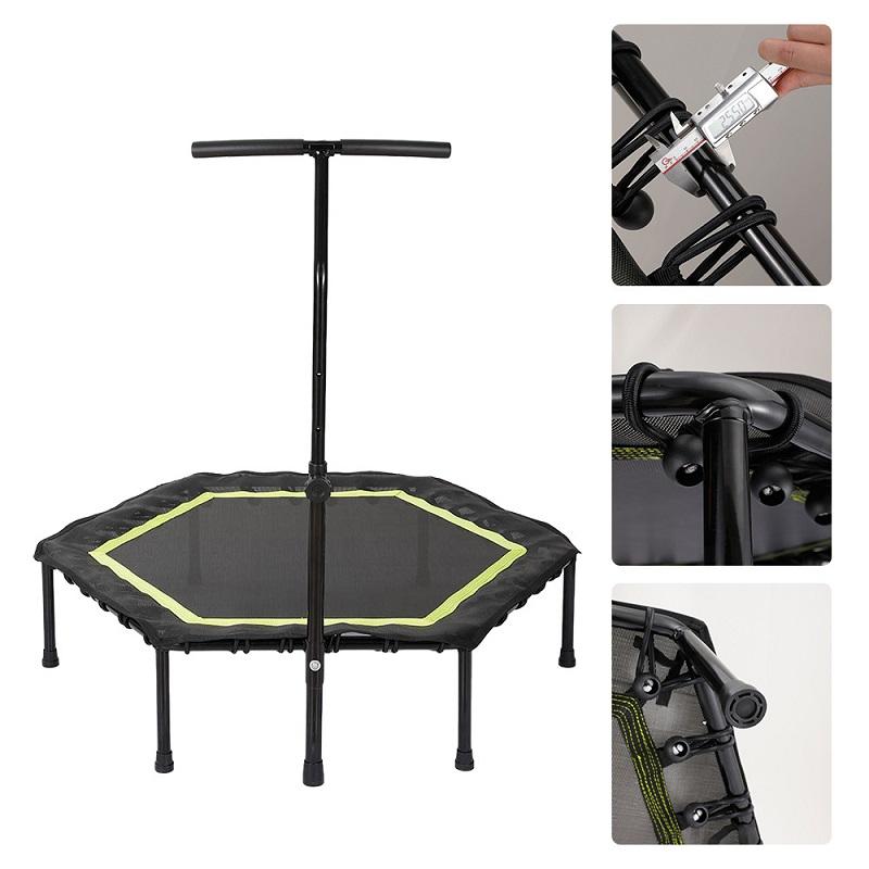 Tappeto Elastico Fitness 40'' con Manubrio Regolabile Tappeto Elastico Silenzioso Bungee Rebounder per Bambini Adulti Salto Allenamento Cardio
